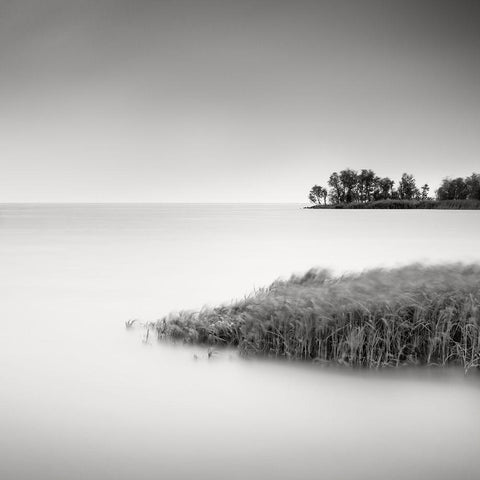 Makkum II White Modern Wood Framed Art Print with Double Matting by Dragt, Wilco