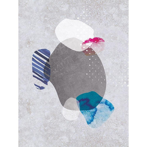 Tidal Impressions No. 2 Black Modern Wood Framed Art Print by Duncan-He, Louis