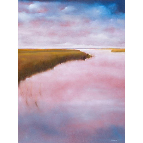 Lowlands White Modern Wood Framed Art Print by Diliberto, Michael A.