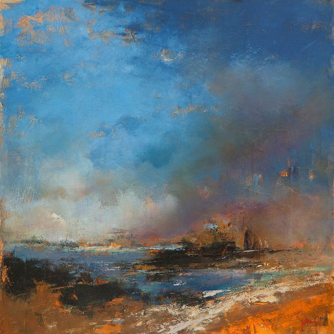 Reclaimed Land Black Modern Wood Framed Art Print by Dennis, Patrick