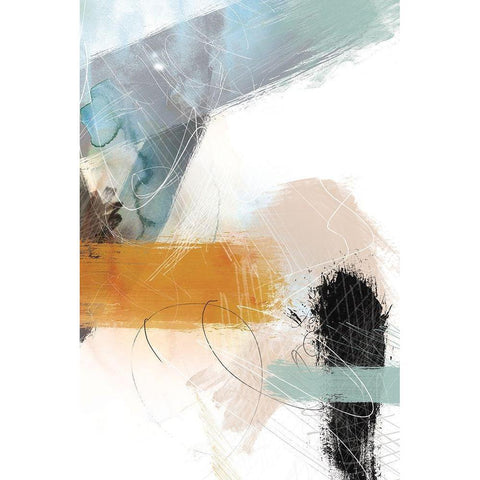 Abstract Blush No. 2 Gold Ornate Wood Framed Art Print with Double Matting by Duncan-He, Louis