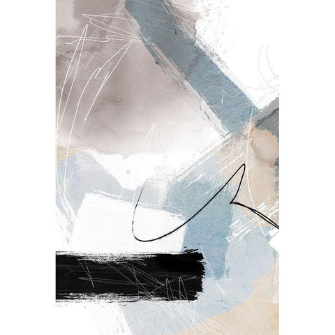 New Beginning 2 Black Modern Wood Framed Art Print with Double Matting by Duncan-He, Louis
