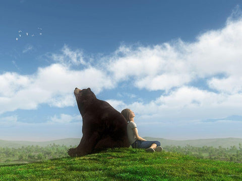 Cloud Watchers White Modern Wood Framed Art Print with Double Matting by Decker, Cynthia