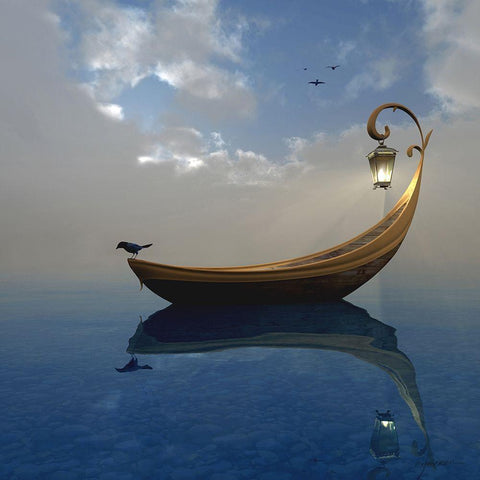 Narcissism Black Modern Wood Framed Art Print by Decker, Cynthia