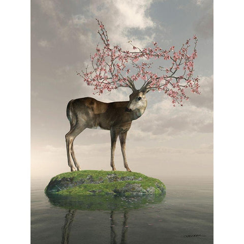 The Guardian of Spring Gold Ornate Wood Framed Art Print with Double Matting by Decker, Cynthia