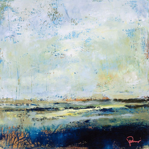 Low Tide Black Modern Wood Framed Art Print with Double Matting by Dennis, Patrick