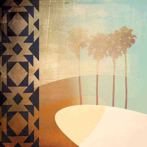 Tropic Two White Modern Wood Framed Art Print with Double Matting by Duncan-He, Louis