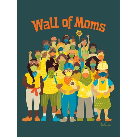 Wall of Moms White Modern Wood Framed Art Print by Duran, Kris