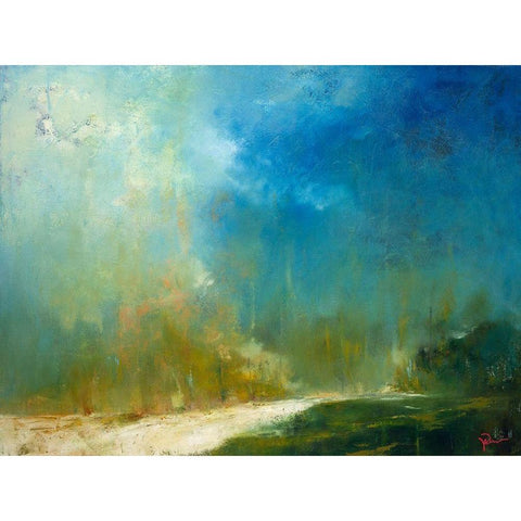 The Path Black Modern Wood Framed Art Print with Double Matting by Dennis, Patrick