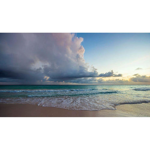First Sunset in Paradise Black Modern Wood Framed Art Print with Double Matting by Davis, Lizzy