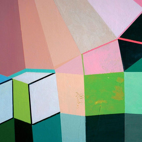 Angles No. 1 Black Modern Wood Framed Art Print with Double Matting by Duffy, Naomi Taitz