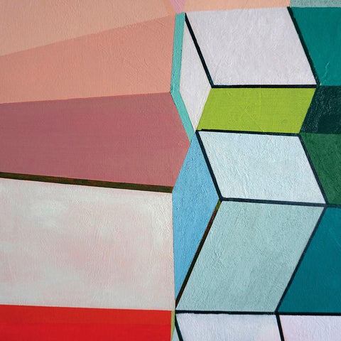 Angles No. 2 White Modern Wood Framed Art Print with Double Matting by Duffy, Naomi Taitz