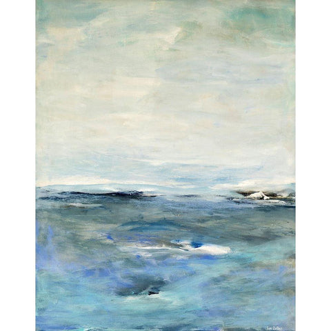 Blue Horizon 1 Gold Ornate Wood Framed Art Print with Double Matting by Dubois, Lori