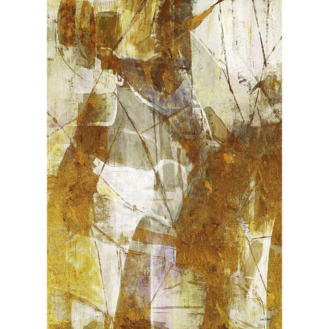 Gold Matrix 1 White Modern Wood Framed Art Print by Dubois, Lori