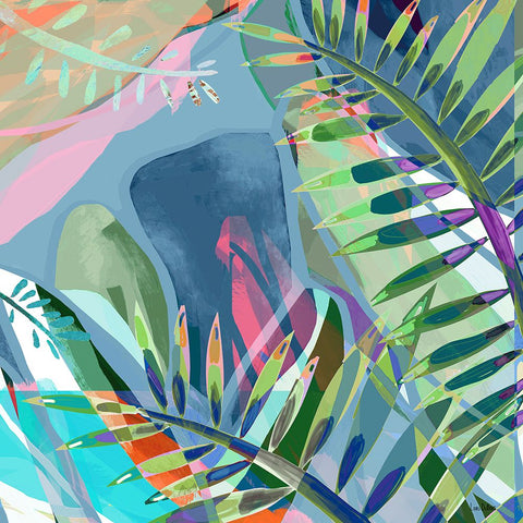 Island Summer Black Ornate Wood Framed Art Print with Double Matting by Dubois, Lori