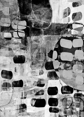 New Territory II White Modern Wood Framed Art Print with Double Matting by Dubois, Lori