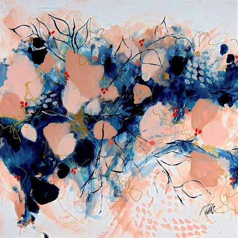 Beauty Remains White Modern Wood Framed Art Print with Double Matting by DelValle, Patty