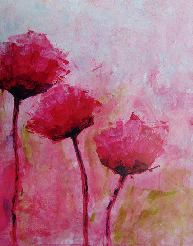 Perceptions White Modern Wood Framed Art Print with Double Matting by DelValle, Patty