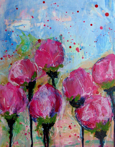 Revealed White Modern Wood Framed Art Print with Double Matting by DelValle, Patty