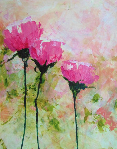 Wide Open White Modern Wood Framed Art Print with Double Matting by DelValle, Patty