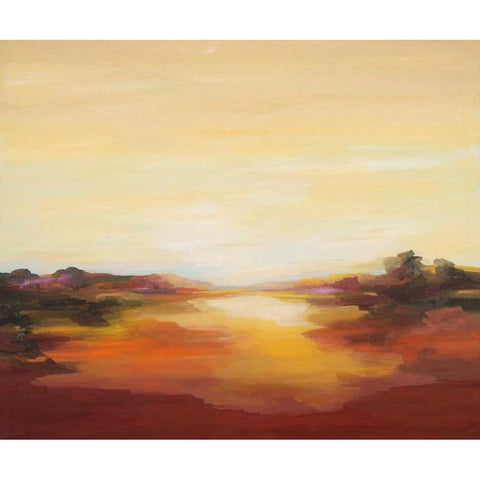 Opening Black Modern Wood Framed Art Print by Davies, Sarah