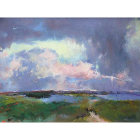 Converging Storms Black Modern Wood Framed Art Print with Double Matting by Dukes, Madeline