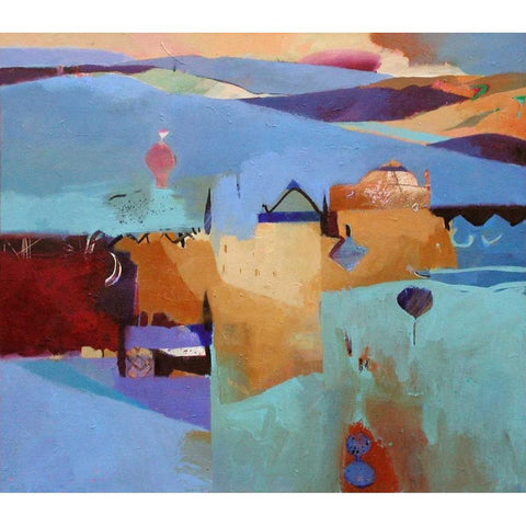 Blue Atlas Black Modern Wood Framed Art Print by Dudgeon, Gerry