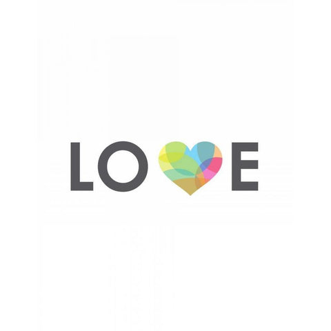 Love Black Modern Wood Framed Art Print by Dalyan, Volkan