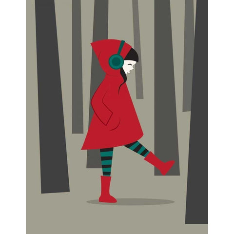 There Is No Wolf Black Modern Wood Framed Art Print by Dalyan, Volkan