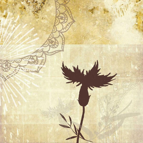 Golden Henna Breeze 2 White Modern Wood Framed Art Print by Duncan-He, Louis