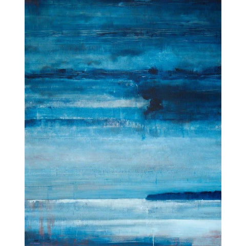 Ocean Blue White Modern Wood Framed Art Print by Diliberto, Michael A.