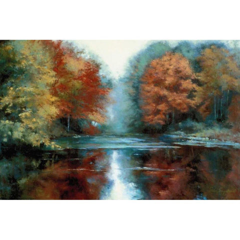 Saco River Black Modern Wood Framed Art Print by Engelman, Esther