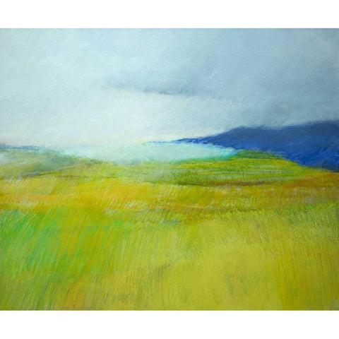 Landscape With Blue Black Modern Wood Framed Art Print with Double Matting by Engeln, Skadi