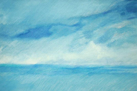 Sky and Sea 3 Black Ornate Wood Framed Art Print with Double Matting by Engeln, Skadi