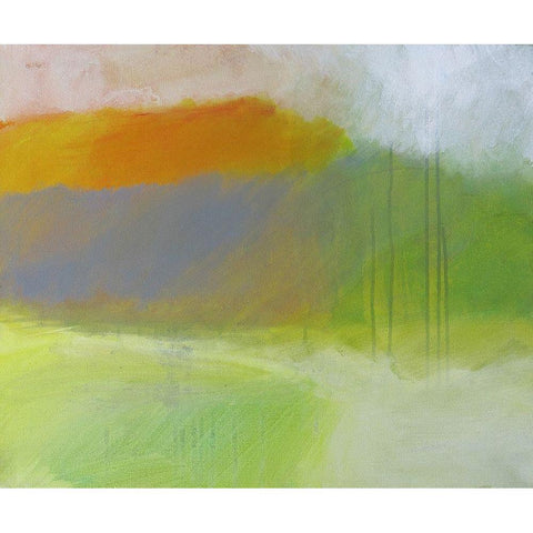 Yellow Mountain Black Modern Wood Framed Art Print by Engeln, Skadi