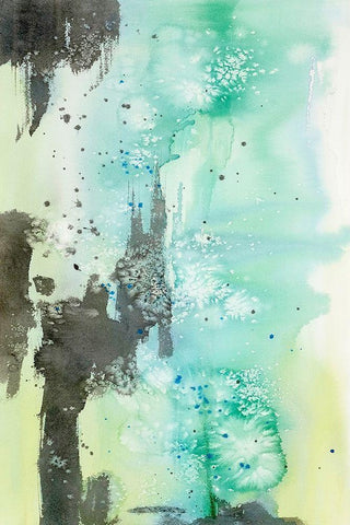 Hold Back The River White Modern Wood Framed Art Print with Double Matting by Edwards, Brazen