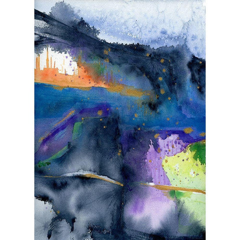 Valley of Neptune Black Modern Wood Framed Art Print by Edwards, Brazen