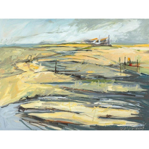 Big Indian Slough â€“ August Black Modern Wood Framed Art Print by Ekstrand, Kris