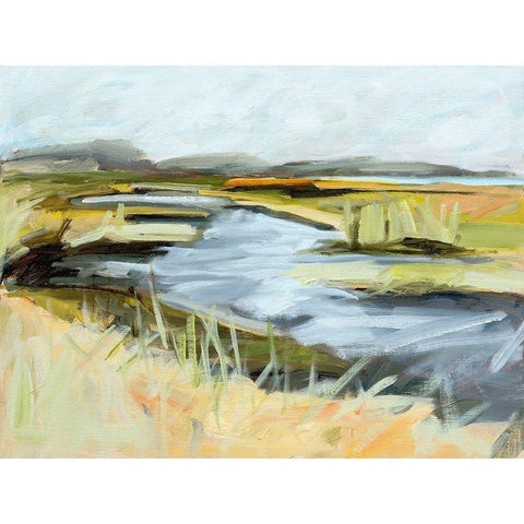 Big Indian Slough â€“ July Black Modern Wood Framed Art Print by Ekstrand, Kris