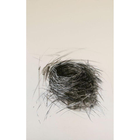 Habitat Nest Black Modern Wood Framed Art Print by Ekstrand, Kris