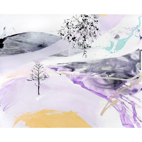 Bosque Black Modern Wood Framed Art Print with Double Matting by Escayo, Alba
