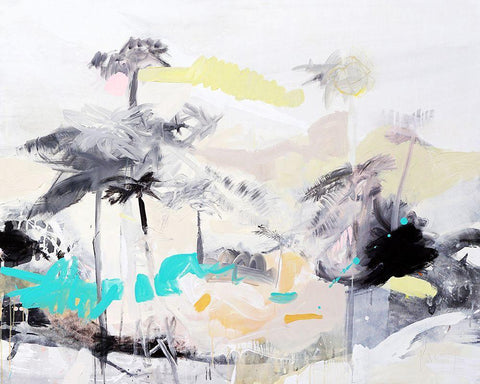 Paraiso Black Ornate Wood Framed Art Print with Double Matting by Escayo, Alba