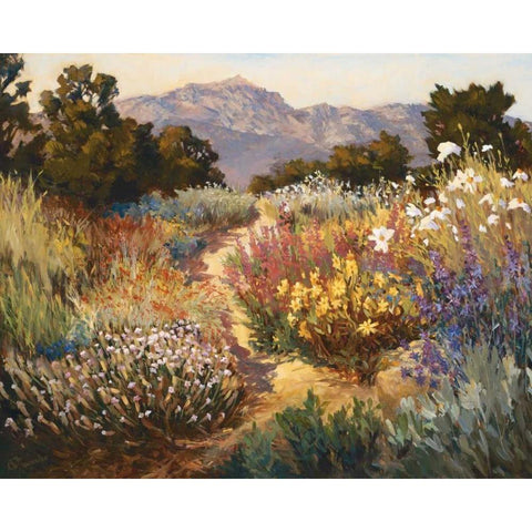 Spring Trails Black Modern Wood Framed Art Print by Freudenstein, Ellie