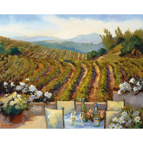 Vineyards to Mount St. Helena Black Modern Wood Framed Art Print with Double Matting by Freudenstein, Ellie