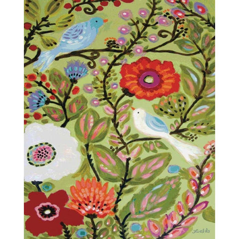 Peace Garden Gold Ornate Wood Framed Art Print with Double Matting by Fields, Karen