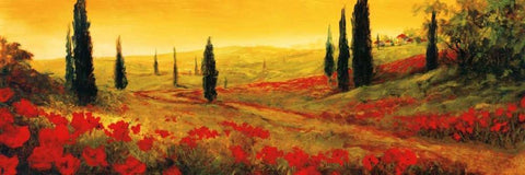 Toscano Panel I Black Ornate Wood Framed Art Print with Double Matting by Fronckowiak, Art