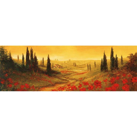 Toscano Panel II Black Modern Wood Framed Art Print with Double Matting by Fronckowiak, Art