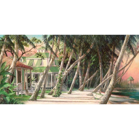 Island House White Modern Wood Framed Art Print by Fronckowiak, Art