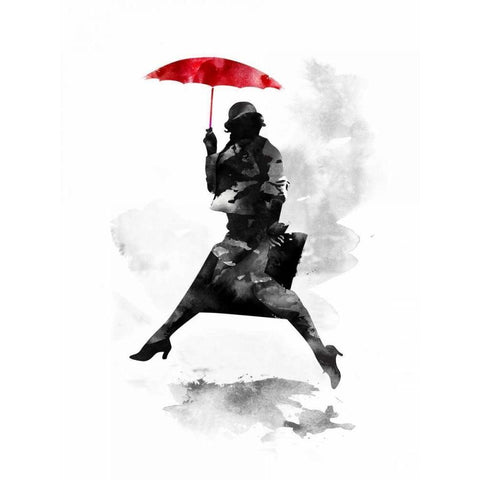 Puddle Jumper Gold Ornate Wood Framed Art Print with Double Matting by Farkas, Robert