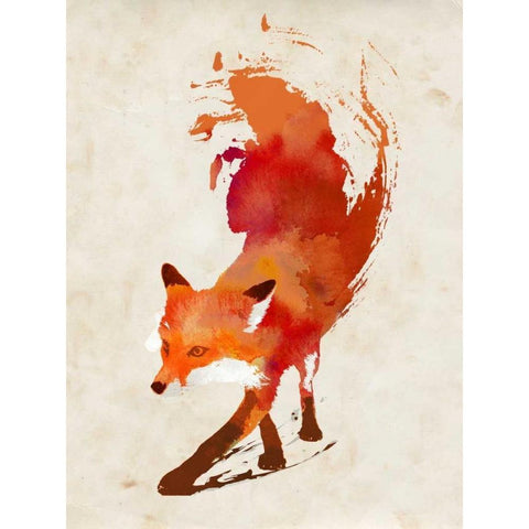 Vulpes Vulpes Black Modern Wood Framed Art Print with Double Matting by Farkas, Robert